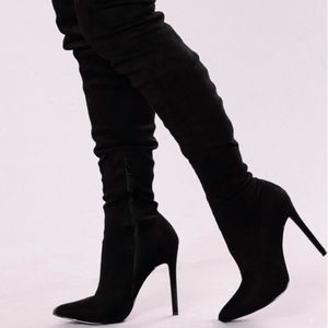 Thigh High Boots Black